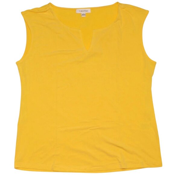 Calvin Klein Tops - Calvin Klein Women's Yellow Sleeveless Shirt NWOT Size XL